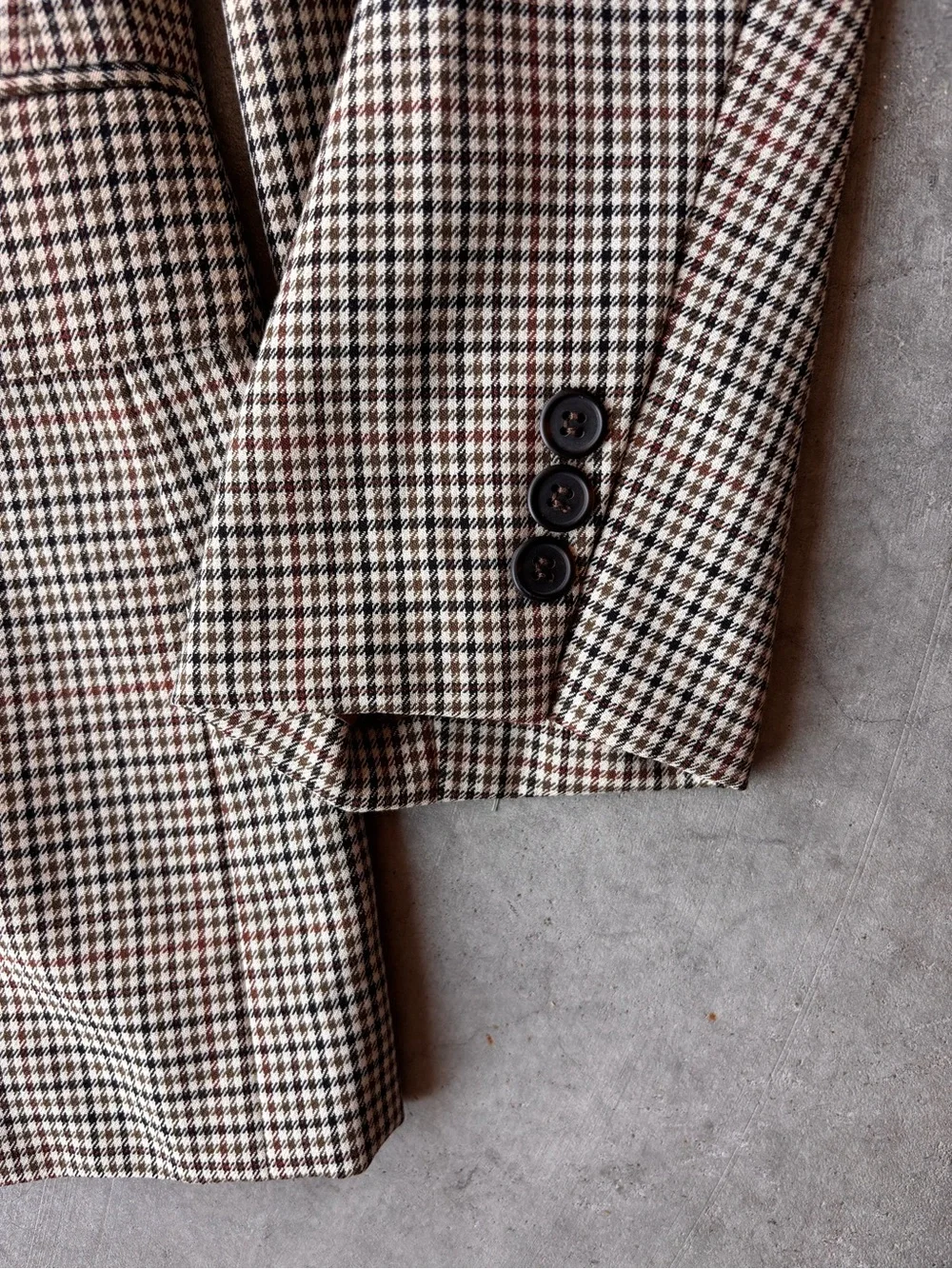 J.Crew Vintage 90s 100% Wool Houndstooth Blazer Sport Coat size 44R